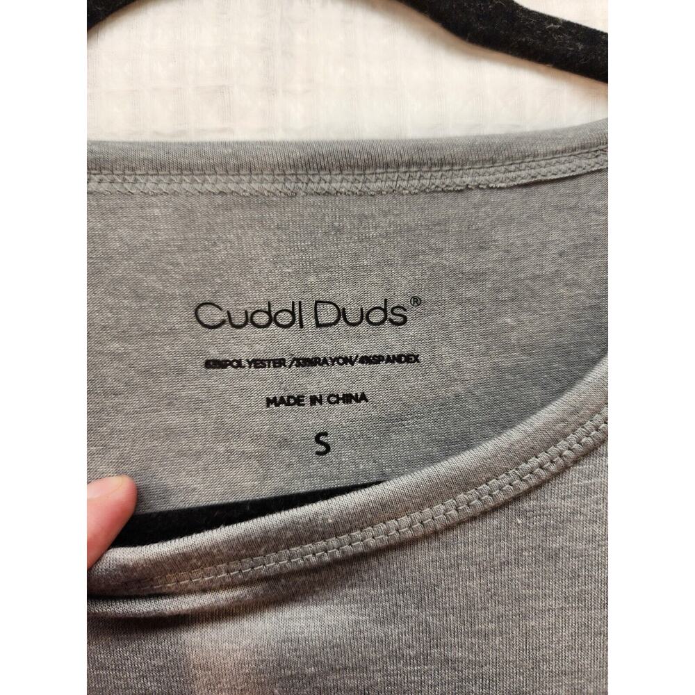 Cuddl Duds Shirt Mens Small Gray Tshirt Short Sleeve Super Stretch Athletic - Picture 3 of 6